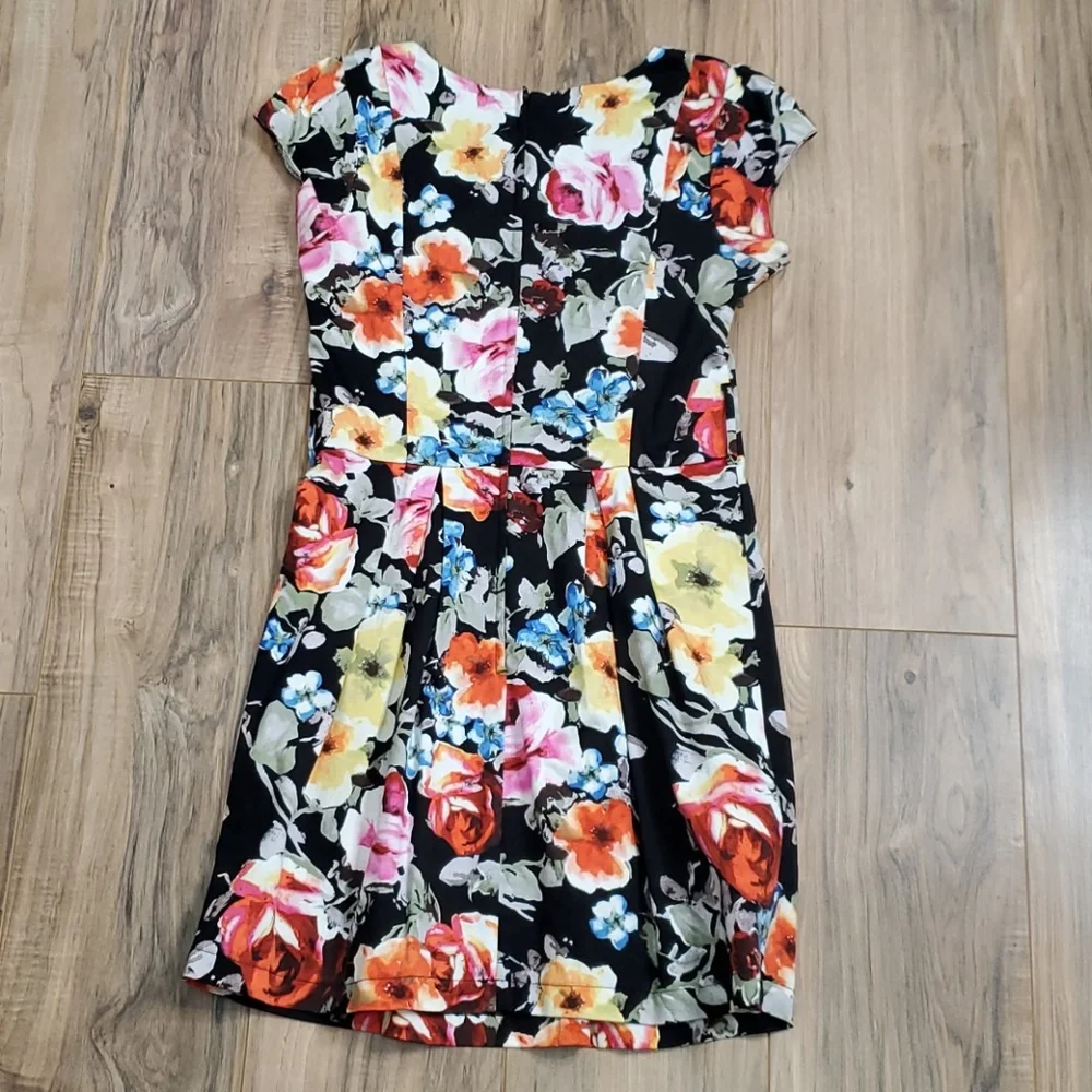 Maude Black with Colorful Flower Dress